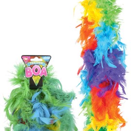 Rhode Island Novelty 6 Foot 60g Rainbow Feather Boa, One per Order