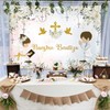 MEHOFOND Floral Nuestro Bautizo Baptism Backdrop for Boy and Girl