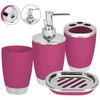 Juego de Accesorios para Baño 4 pz Aquila Rojo AB5473