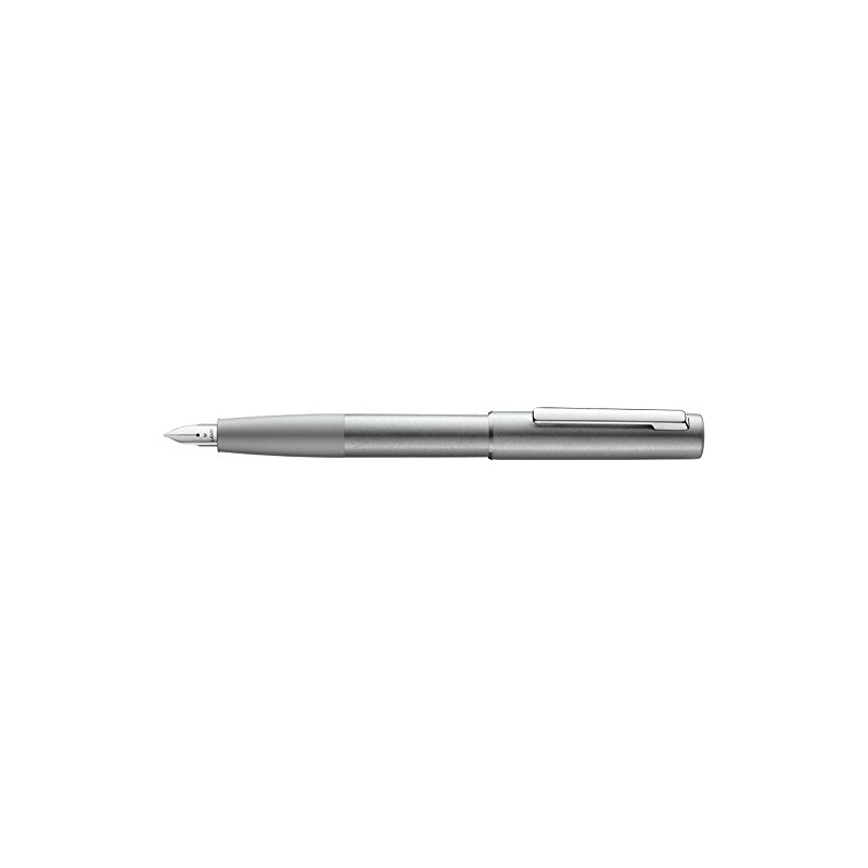 Lamy Unisex Aion Brushed Aluminium Fountain Pen - Olive Silver