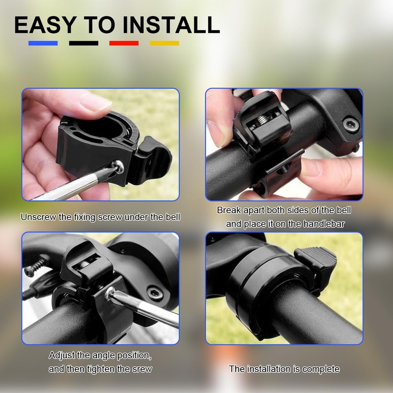 Ruayia Innovative Aluminium Alloy Bicycle Bell Mini for Mountain Bikes,