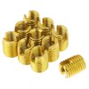 QANYEGN 10Pcs Self Tapping Threaded Insert, Brass Threaded Insert, 302
