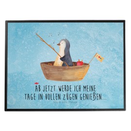 Mr. & Mrs. Panda Desk Mat Penguin Fishing Boat Gift Desk Mat Large