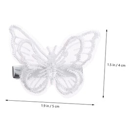 Beavorty 10pcs Embroidered Butterflies Hair Clips Lace Barrettes for Girls Women Elegant Hair Accessories for Weddings Parties Daily Use