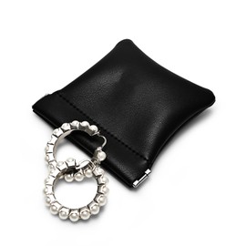 Oirlv Jewellery Organizer Bag Travel Jewellery Bag case for Multiple Necklaces, Rings, Bracelets (Black) …