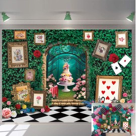 Wonderland Photo Backdrop 7X5FT Wonderland Tea Party Decorations