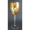 Cristalleria F.lli Fumo ITALY Amber Gold Wine Glass hand made