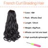 Mscat 12 Inch 8 Packs Pre Stretched French Curly Braiding