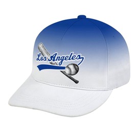 PRFST9 City Baseball Gradient Baseball Cap for Men Women Adjustable Snapback Hat Dad Hat for Sports Game Day Fans Gift