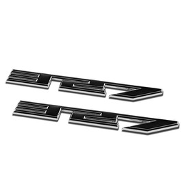 2 x Metal Emblem Decal Logo Trim Badge 327 (Black & Silver)