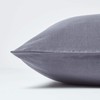 HOMESCAPES Linen cushion cover, dark grey, 40 x 80 cm,
