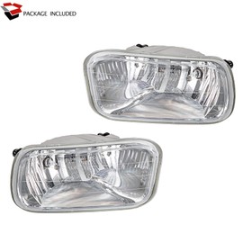 SPIEGEER Fog Lights Assembly for 2009-2012 Dodge Ram 1500, Fog Lamps Replacement Kit for 2010 2011 2012 2013 2014 2015 2016 2017 2018 Dodge Ram 2500 3500 with H10 12V 42W Halogen Bulbs(Clear Lens)