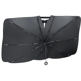 Sonnenschutz Auto Frontscheibe,Verbesserter Drehbar UV-Schutz Sonnenschirm für Au-to Windschutzscheibe, Faltbarer Sonnenschirm Au to Frontscheibe für die Meisten Autos und SUV (80CM*140CM)