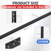 Aothotop 8 Pcs 36 Inch Black Shelf Track Adjustable Shelf