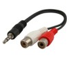6" 3.5mm Stereo (M) to Dual RCA (F) Audio Cable