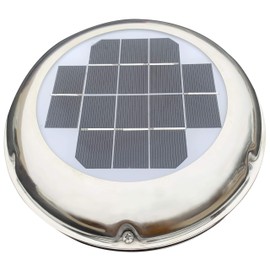 Remington Solar Dual function Solar Powered Vent/fan with back up battery for Boats, RV’s and Sheds (9 x 9 x 4.75 in.) Dual function - Solar Vent/Fan with No Noise – Covers up to 500 Cu. Ft