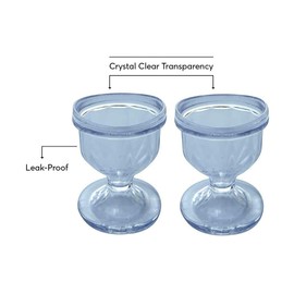 ChillEyes Transparent Eye Wash Cups for Effective Eye Cleansing - Eye Shaped Rim – Snug Fit - 2 Pcs.