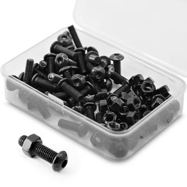 (50 Sets) M5 x 10 mm Bolts and Nuts Set Half Round Head Allen Screws 10.9 Grade Alloy Steel Full Thread