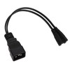 Dual IEC320 C7 to C20 Cord Universal Y Power Splitter