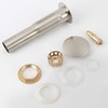 Brushed Nickel Pop Up Sink Drain with Overflow, Bathroom Faucet