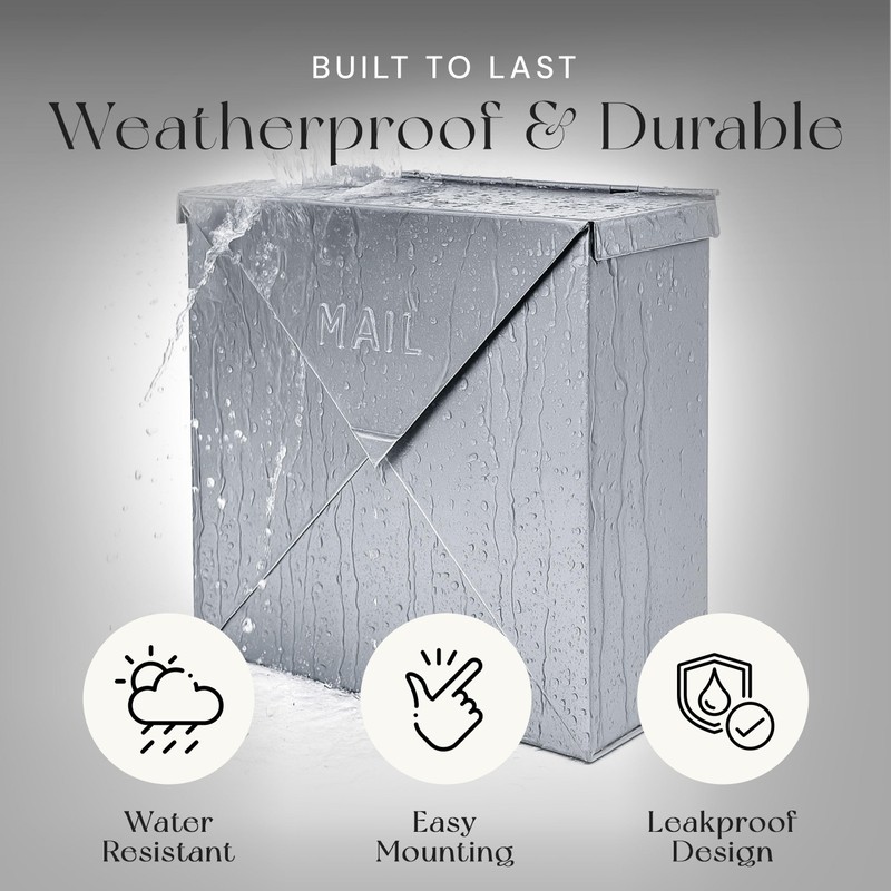 NACH Mailboxes for Outside Wall Mount, 10 x 10 x