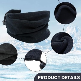 GILWUMO Multifunctional Scarf Tube Scarf, Pack of 2, Women's Men's Winter Loop Scarf, Soft Fleece Neck Warmer, Windproof Ski Mask, Tube Scarf, Warmer for Skiing, Running, Cycling, multicoloured