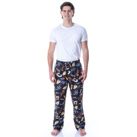 Nickelodeon Men's Adult Avatar The Last Airbender Cartoon Character Loungewear Pajama Pants, Black, 4XL