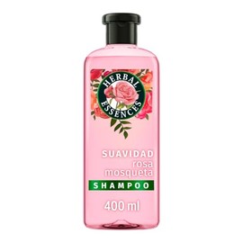 HERBAL ESSENCES, Shampoo Suavidad Rosa Mosqueta, aroma con notas de rosas, violetas y frambuesas 400 ml