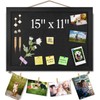 Black Bulletin Boards Cork Board with Felt, 15"x11" Small Display
