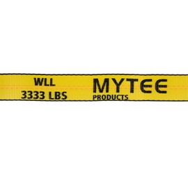 Mytee Products Ratchet Tie-Down Straps with Flat Hooks, 2" x 20' Yellow | 10,000 Lbs Breaking Strength | Tie Down Ratchet Straps for Flatbed, Truck, Trailers Pickup