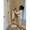 HKaikzo Gold Coat Rack, Modern Garment Rack with Marble Base,