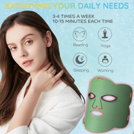 Hottoerak LED Red Light for Face, 850nm Near-Infrared Light & 660nm Red Light, Portable and Soft Face Light at Home Use