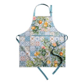 Maison d'Hermine 100% Cotton 1-Piece Kitchen Apron with Adjustable Neck and Middle Pocket, Long Ties for Women/Men, Spring/Summe