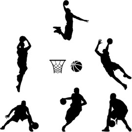 LAGAHS Basketball Player Wall Stickers for Bedrooms Boys, Wallpaper Kitchen Wall Art Stickers, Living Room Wall Stickers, Wall Decals Boys Room Decor