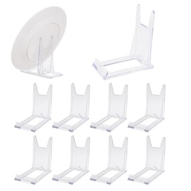 SHSMPXOY 8 Set Clear Plastic Display Stands Clear Display Stands Adjustable Clear Acrylic Plastic Display Stands Easel Multifunctional Display Holder