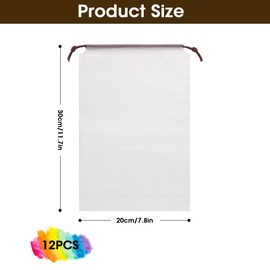 Drawstring Shoe Bag, White, shoe bag