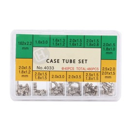 Watch Crown Parts, 12 Sizes of Watch Case Tube Metal Repairing Tool for Watch Watchmaker Fixing Accessory Watch Watch Fixing Accessory Watch Component Repair Tools Watch Crown and Stem Replacement