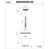Mcalpine 85mm Chrome Belfast Sink Basket Strainer Waste Kit MBSWSS85-90