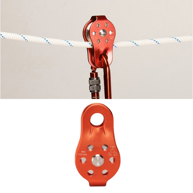 Fixed Single Pulley Cave Exploration Crossing Rescue Lifting Aluminium Alloy