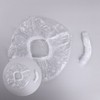 Disposable Plastic Hair Cap 100-Pack: Shower Cap, Salon Mini Hair Cap Clear 2ea