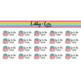 Go to the Bank Planner Sticker | Libby and Lou Sticker Co