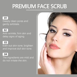 Facial Scrub Facial Cleansing Exfoliating Even Skin Tone Gentle Ingredients Brighten Skin