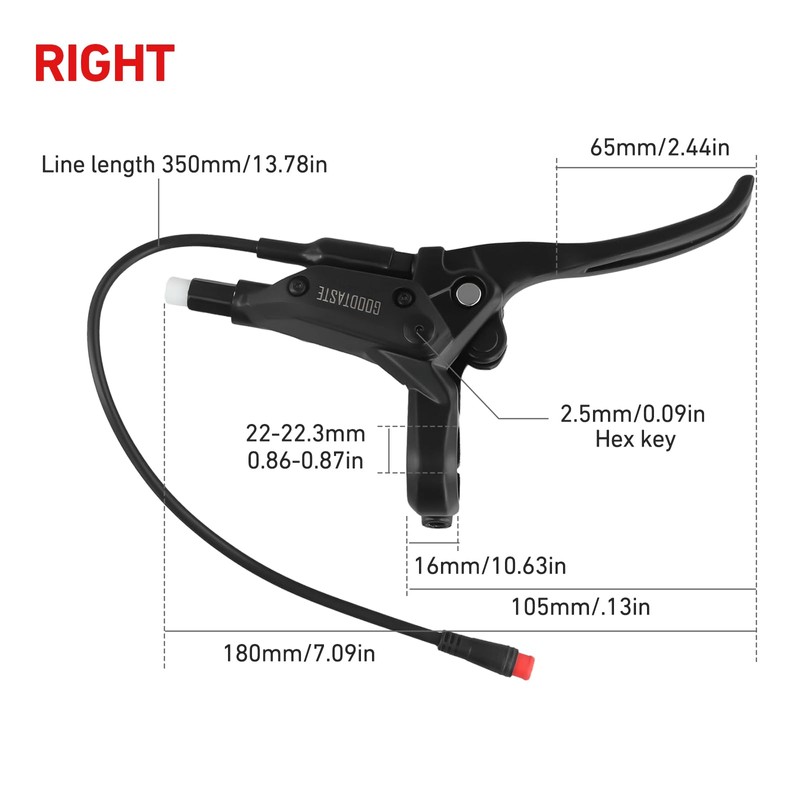 Drhomeam Left & Right Electronic Brake Lever Set for Most