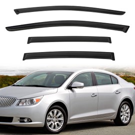 PLDDE 4pcs Out-Channel Smoke Tint Rain Guard compatible with compatible with 2010-2016 LaCrosse Tape-On Vent Deflector Window Visors Car Accessories