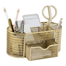Organizadores de computadora y accesorios dorados – Accesorios de computadora dorados para mujer Oficina – Organizador de computadora Accesorios de computadora de oficina dorados – Suministros de