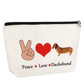 Dachshund Gifts Dog Makeup Bag Dachshund Lover Gifts for Women Puppy Gift for Dachshund Mom Cosmetic Bag Funny Girls Cute Sausage Dog Gift Ideas Dog Lover Gift Dachshund Themed Christmas Birthday Gift