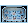 7/8 INCH MICKEY MOUSE BABY SHOWER ON WHITE GROSGRAIN RIBBON- 1 YARD