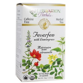 Celebration Herbals Feverfew Lemongrass Tea Organic 24 TB