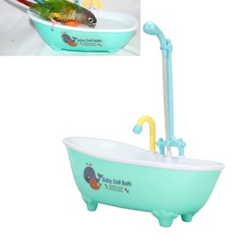Cryfokt Bañera de Loro para Pájaros, Bañera Automática para Pájaros, Hermosa, sin Olor, Agua Circulante Duradera, Baño Interesante con Grifo para Accesorios de Ducha para Pájaros