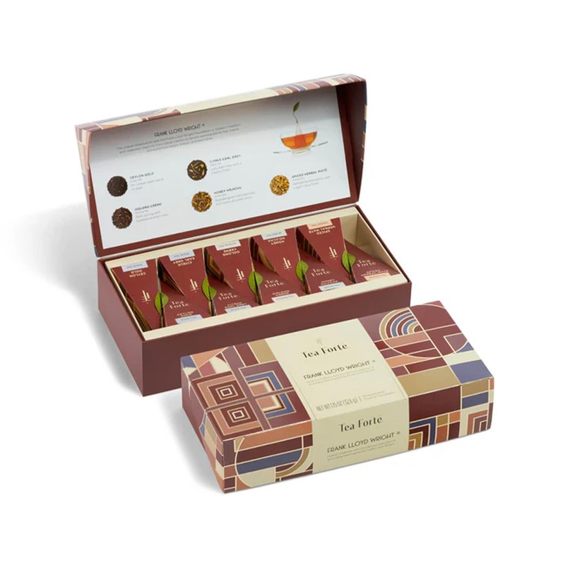 Tea Forte Frank Lloyd Wright, Petite Presentation Box Tea Sampler